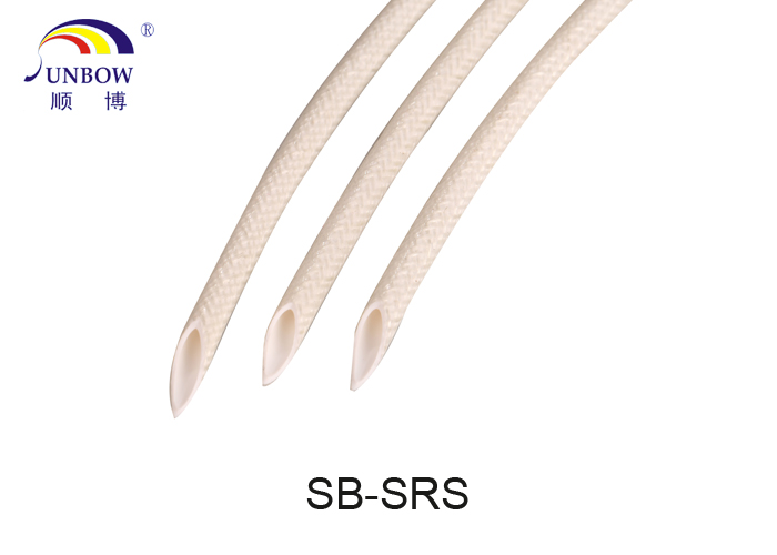 Silicone rubber fiberglass sleeving (inside rubber & outside fiber)